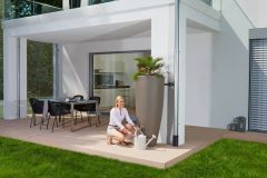 Rezervor de perete tip 2 in 1 Modern dual-function unit ,culoare Taupe 300lt. ptr. apa de ploaie 