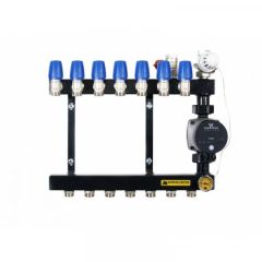 Distribuitor MAGNUM Basic Steel cu pompa electronica Grundfos Alpha 2L 1 circuit