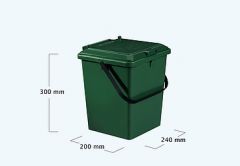 Galeata BIO 10 lt.culori verde,albastru,galben,rosu