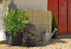 Rezervor de perete pentru apa de ploaie tip Stone finish culoare Sande beige 300lt.