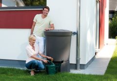 Rezervor Basic + Stand Lanzarote Water Butt culoare Graphite Grey 300 lt.