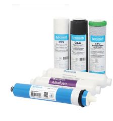 Set complet alkafuse, 6 cartuse pentru osmoza inversa premium, prefiltrare, membrana si postfiltrare