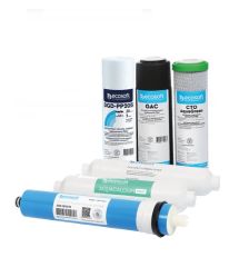 Set complet calcium, 6 cartuse pentru osmoza inversa premium, prefiltrare, membrana si postfiltrare