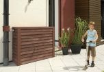 Rezervor de perete pentru apa de ploaie tip Woody Wall Tank,culoare Darkwood 350lt.