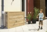 Rezervor de perete pentru apa de ploaie tip Woody Wall Tank,culoare Lightwood 350lt.