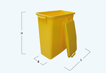 Scop Containers Container Multi-scop pătrat 60 lt.verde,rosu,galben,albastru - termice ...